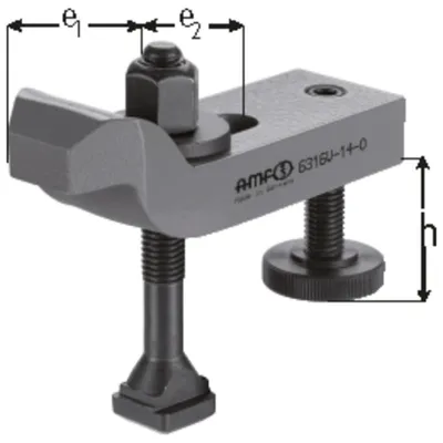 Obrázek produktu pro Upínací rameno č. 6316V pro T-drážku 22 mm délka 200 mm Upínací šroub M20 x 22 x 160 mm