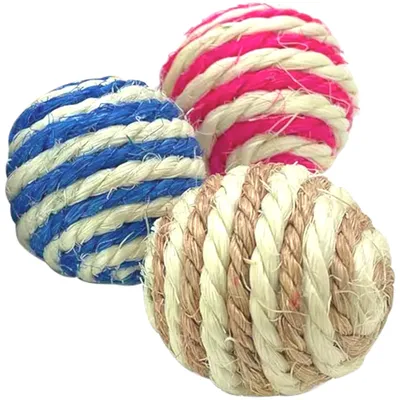 Kratzball für Katzen aus Sisal, 4,3 cm, natürliches Spielzeug
