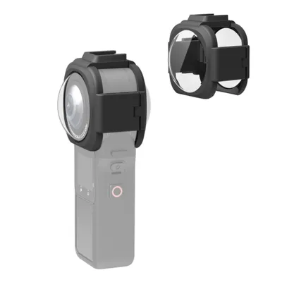 Zdjęcie produktu dla Osłony obiektywu PULUZ z mocowaniem na zimną stopkę, kompatybilne z kamerą sportową Insta360 ONE RS 1-calowa, edycja 360