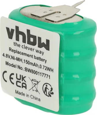 Produktbild von vhbw NiMH Ersatz Knopfzellen-Akku (150 mAh, 4,8 V, NiMH)