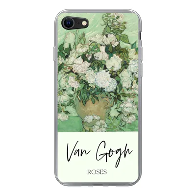 Produktbild von MuchoWow® Handyhülle Schutzhülle Hülle für iPhone 7 Malerei - Blumen - Van Gogh Silikon Softcase Handy Hülle - Kartenhalter