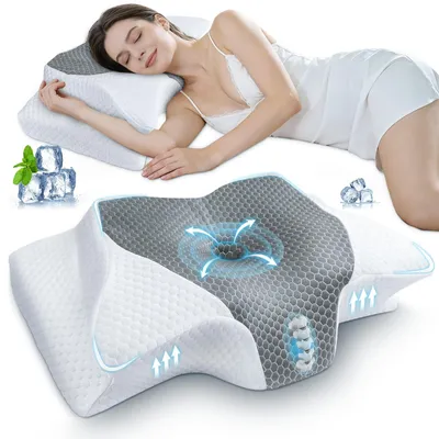 Obrázok produktu pre Ergonomická podpera na krk vyrobená z viskoelastickej peny, vhodná pre spanie na boku, na chrbte a na bruchu