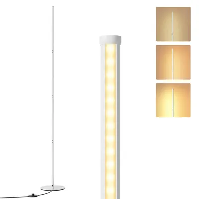 Produktbild von EDISHINE Stehlampe Wohnzimmer, LED Stehlampe Dimmbar, 3000K warmweiße Stehleuchte mit Memory-Funktion, höhenverstellbar 146 cm, Weiß