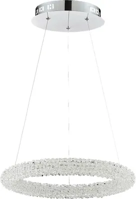 Zdjęcie produktu dla Lampa wisząca LED ALMEDA 24W, 4000K, srebrny/przezroczysty, Ø: 44 H: 100 cm