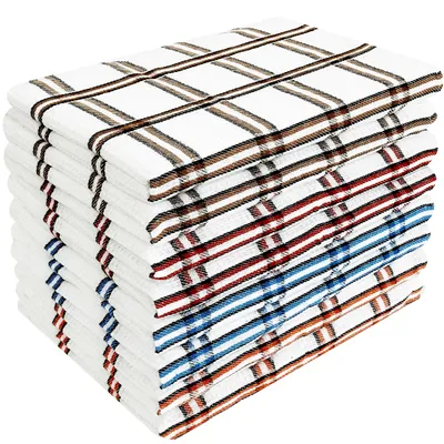 Küchentücher aus Baumwolle, 8 Stück, 65x45 cm, Waffeldesign