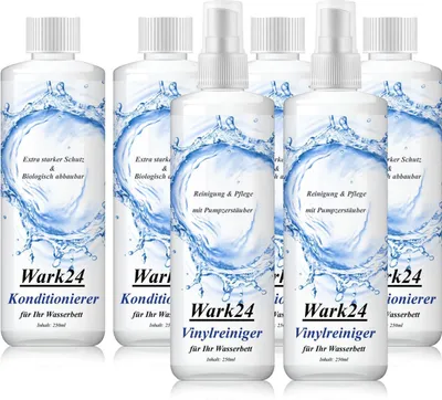 4x Conditioner + 1x Vinylreiniger Für Wasserbetten – Pflegeset Für Softside & Hardside Matratzen