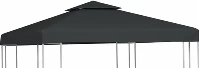 Image de Toit de remplacement pour pavillon 310 g/m² gris foncé 3x3 m