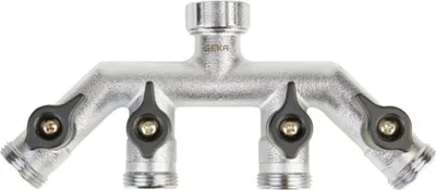 Produktbild von GEKA® plus 4-Fach Wasserverteiler Außengewinde 4 x 3/4" & Muttern -Gewinde 3/4"