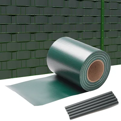 Obrázek produktu pro TolleTour ochrana soukromí pásy plot fólie neprůhledné silné PVC oboustranné nízkoodrazové ochrany proti slunci soukromí fólie 4 role á 70m x 19cm zelená