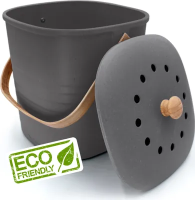 Produktbild von YourCasa® Komposteimer - Biomülleimer Küchefür Biomüll - nachhaltiger  Mülleimer 4L Anthrazit