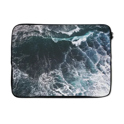 Produktbild von MuchoWow® Laptop Hülle 14 ZollWellen aus der Vogelperspektive Laptoptasche - Laptoptasche - Stoßsicher - Schutzhaube