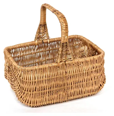 Produktbild von Einkaufskorb Pilzkorb Autokorb aus Weide 42 x 32 cm 7010240-H