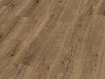 A close-up view of vinyl flooring planks with a wood grain texture.