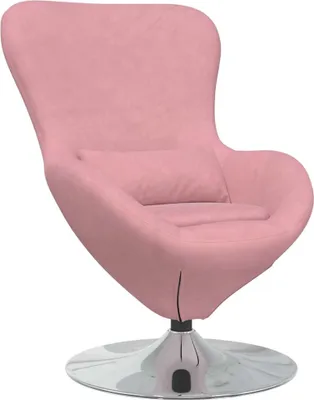 Image de vidaXL Fauteuil oeuf rose velours