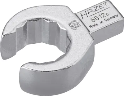 Produktbild von Hazet Einsteck-Ringschlüssel, offen 9 x 12 mm Einsteck-Vierkant massiv, Außen Doppelsechskant Profil, SW 19 mm