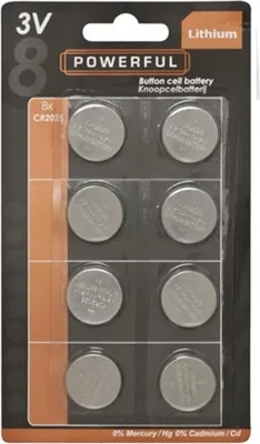 Immagine prodotto di Batteria a bottone Massamarkt CR2025 -card A 8pz.