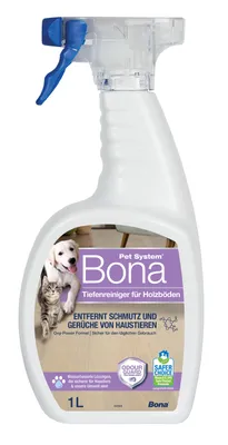 Produktbild von Bona Pet System Tiefenreiniger für Holzböden 1 L, entfernt hartnäckige Verunreinigungen von Haustieren und neutralisiert Gerüche