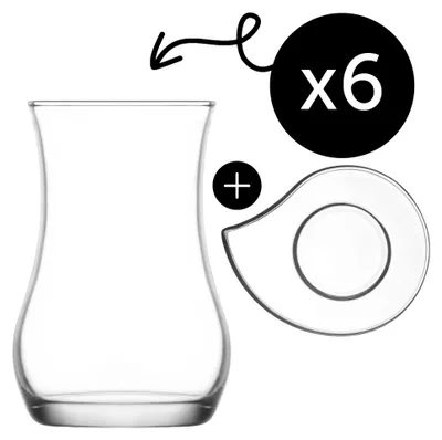 Zdjęcie produktu dla Zestaw 12 szklanek do herbaty LAV „Seria EVA” 170 ml