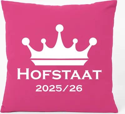 Produktbild von Huuraa Kissen Hofstaat 2025/26 Schützenfest 40x40cm mit Füllung Fuchsia Baumwolle Dekokissen Geschenkidee