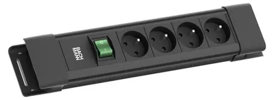 Produktbild von BACHMANN CONNECTUS 4xUTE, 1xSchalter 2,0m CEE7/3 Schwarz