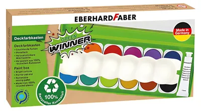 Produktbild von EBERHARD FABER Deckfarbkasten GREEN WINNER 12 Farben