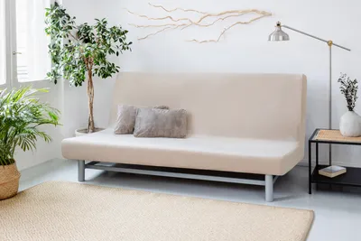 Produktbild von Ersatzbezug fur IKEA NYHAMN und BEDDINGE Sofa-Schonbezug aus Samt und Plüsch 3-Sitzer dicker Stretchstoff Sofabettbezug einfarbig rutschfestem elastisch passt auf Klappsofa ohne Armlehnen
