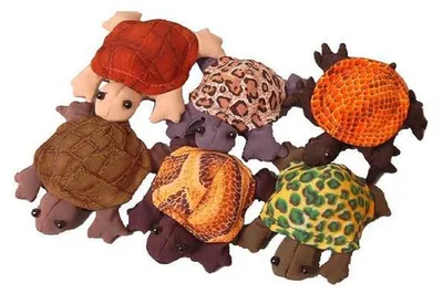 Produktbild von Handgefertigte Sandtiere aus Stoff – ca. 7 cm, Modell:Schildkröte