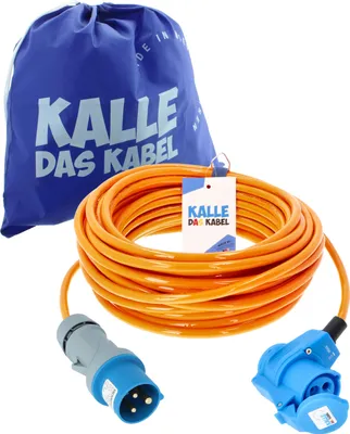 Produktbild von Kalle Verlängerungskabel CEE 230V 16A 2,5mm² Winkel Extreme Signal Orange IP44 50 Meter