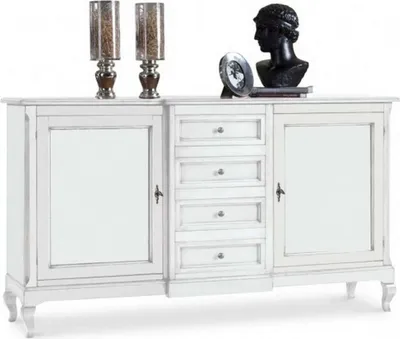 Immagine prodotto di Milani Home - madia credenza in legno massello 201 x 52 x 113 cm, bianco