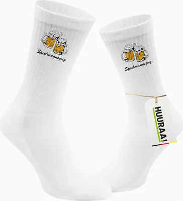 Produktbild von Huuraa Uni Socken Spielmannszug Schützenfest 37/41 White Baumwolle Tennissocken Geschenkidee