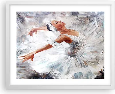 Produktbild von Gerahmtes Poster - Weißer Rahmen - Frau Tanz Ballett Körper - 50x40 cm - Wand Bild - Wanddeko - Wandbilder - Kunstposter - Wandposter - Bilderrahmen - Bilder - Kunstdruck - Wandbild - P2WAA50x40-3101