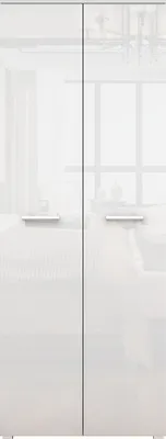 Produktbild von Schwebetürenschrank Kleiderschrank Schrank Garderobe Franco (Weiß/Weiß) 80cm