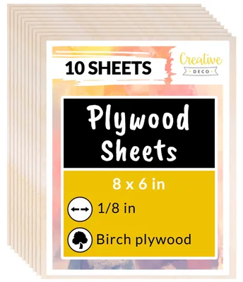Productafbeelding van Creative Deco 10 x A5 Multiplex Platen 3mm, 148 x 210 x 3 mm (+/- 0.5 mm)