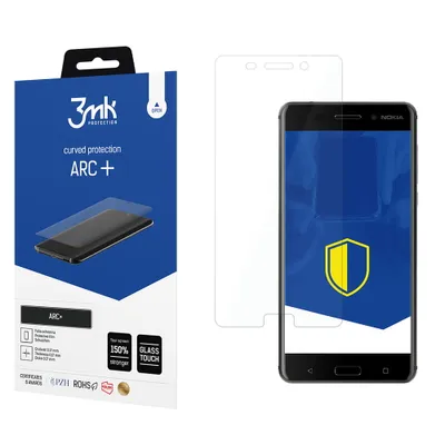 Produktbild von 3mk Display Schutzfolie ARC+ für Nokia 6 0,17mm Self-Heal