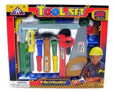 Image de Kit de mini-outils colorés pour enfants - 26 pièces de Hipokampus