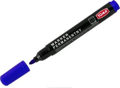Zdjęcie produktu dla Marker pernamentny trwały wodoodporny TOMA TO-202 NIEBIESKI
