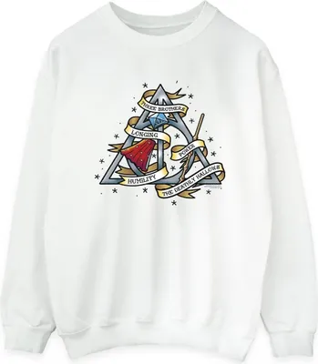 Produktbild von Harry Potter - "The Deathly Hallows" Sweatshirt für Damen BI21506 (L) (Weiß)