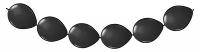 Image de 8 ballons noirs pour guirlandes 3m