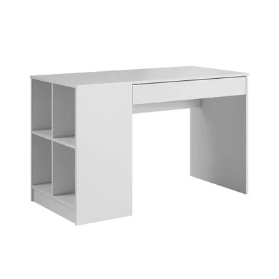 Produktbild von Moderner Schreibtisch ANTE mit Regalen (Weiß matt)