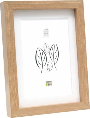 Image de Cadre en bois Deknudt S40A chêne 15x20 cm passe-partout 13x18 cm portrait paysage