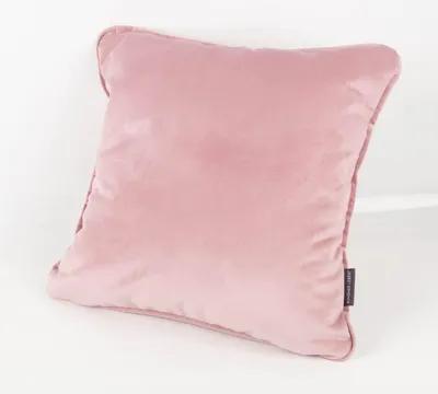 Produktbild von Samtkissen mit Keder und Füllung rosa 50x50cm von SCHÖNER LEBEN.