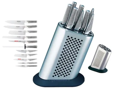 Productafbeelding van Ceppo met 11 Japanse Global G-8311/KB/BDR messen