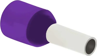 Image de Embouts DIN 46228 partie 4 isolés, taille N, code couleur DIN section 0,25 mm² violet - 1 pièce