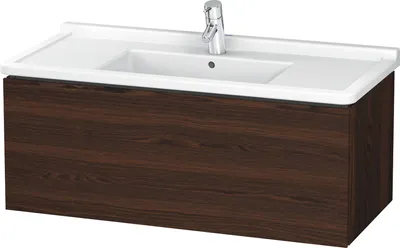 Produktbild von Waschtischunterbau L-CUBE 469x1020x408mm nussbaum gebürstet nussbaum gebürstet