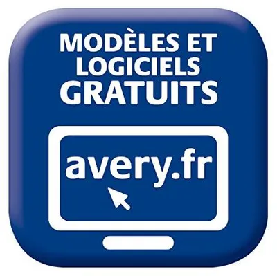 Produktbild von Avery L7652-100, Blau, Weiß, Rechteck, Permanent, Blau auf weiss, 45,7 x 16,9, A4