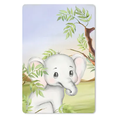Produktbild von MuchoWow® Mauspad Mousepad Dschungel - Elefant - Tiere 40x60 cm - Mousepads - Maus Mat - Pad - Mausunterlage - Schreibtisch Accesoire
