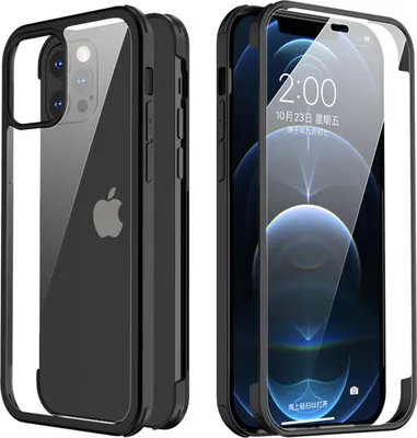 Produktbild von Valenta 584708, Cover, Apple, iPhone 12, iPhone 12 Pro, 17 cm (6.7"), Schwarz, Transparent