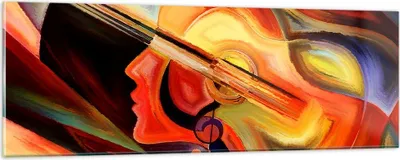 Produktbild von Bilder auf glas - Abstraktion modern - 90x30cm - Glasbilder - Wandbilder - Kunstdruck - zum Aufhängen bereit - Wanddekoration aus Glas - Glas Bilder - Wandbild auf Glas - Einteilig - GAB90x30-3669