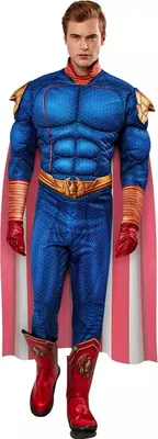 Image de The Boys - Costume ''Deluxe'' ''The Homelander'' - Homme/Dame Unie BN6152 (L) (Bleu/Rouge)
