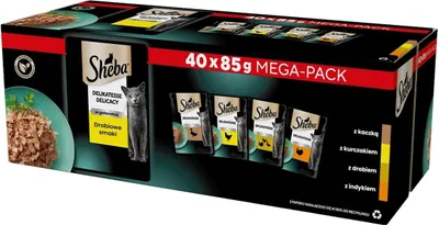 Produktbild von SHEBA Katzennahrung Geflügel-Mix Gelee 80x85g